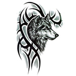 Tattoo loup maori