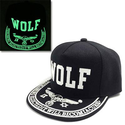 Casquette Loup <br /> Noire Fluorescente