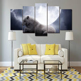Cadre Loup Pleine Lune