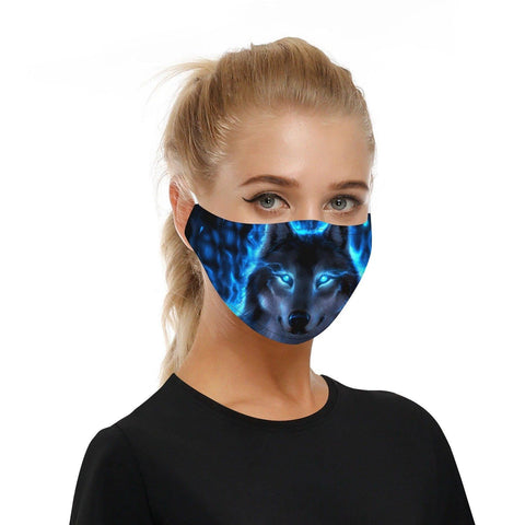 Masque Loup Bleu Femme