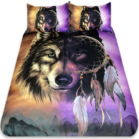 Housse de Couette Loup Indien