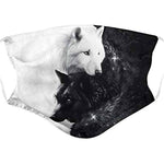 Masque Loup Noir et Blanc