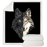 Plaid Loup Géométrique