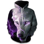 Sweat Shirt Loup Blanc