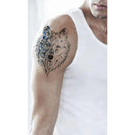 Tatouage loup mandala
