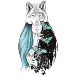 Tattoo Loup Papillon