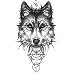 Tattoo loup symétrique