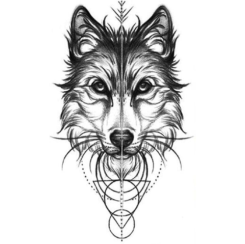 Tattoo loup symétrique