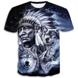 T-Shirt Loup Indien