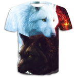 T-Shirt Loup Noir et Blanc