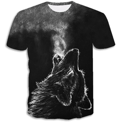 T-Shirt Loup Noir