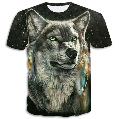 T-Shirt Motif Loup